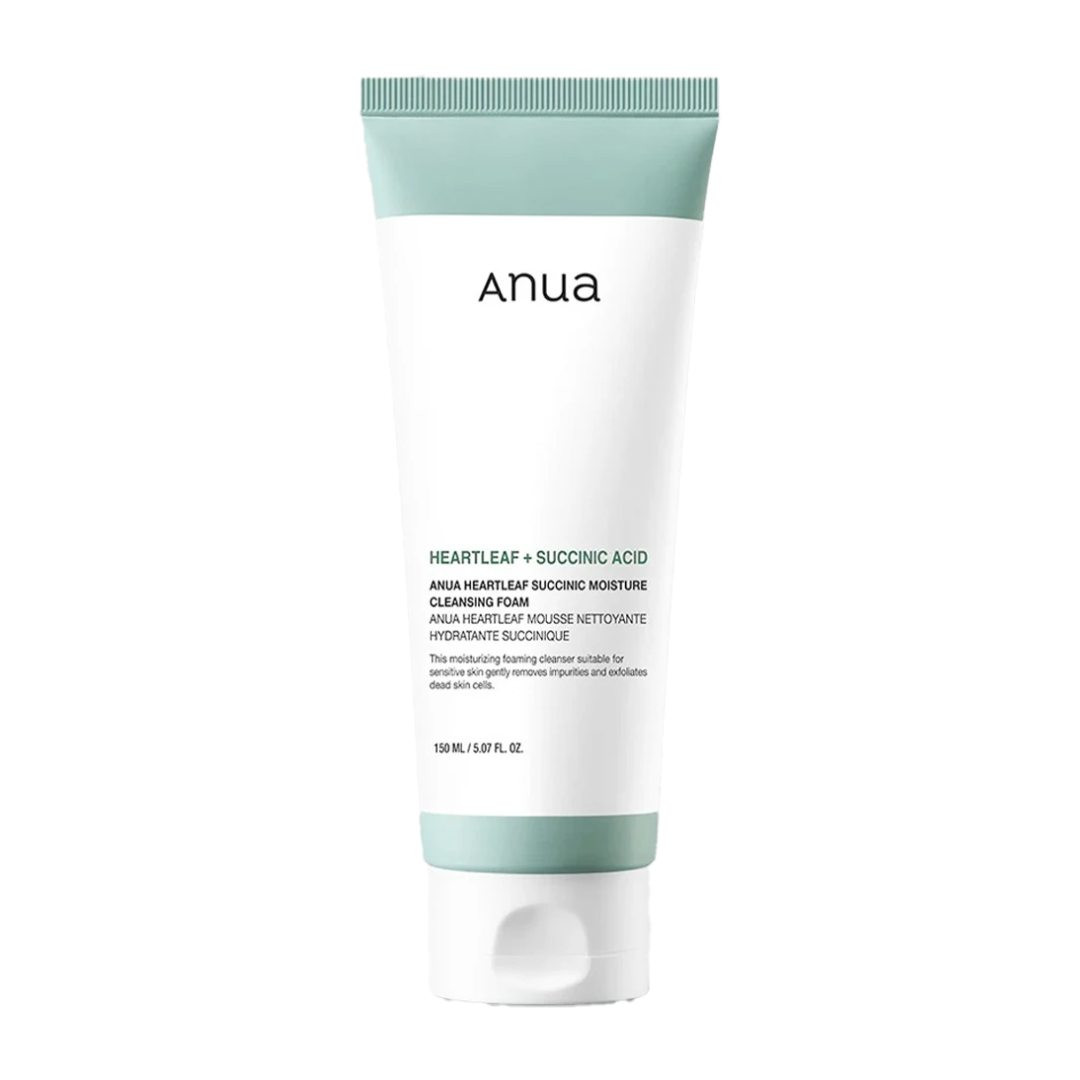 ANUA Heartleaf Succinic Moisture Cleansing Foam 150ml gentle hydrating cleanser